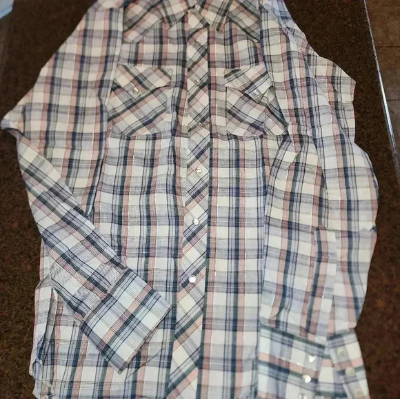 Vintage Western Shirt Pearl Snap Plaid Ely Plains Button Down Yoke - Picture 1 of 9